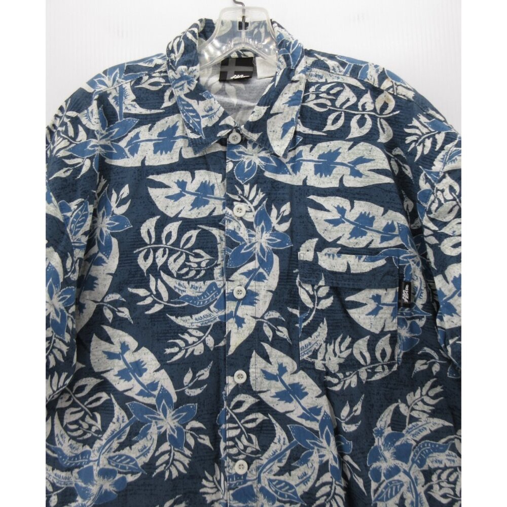 VINTAGE No Fear Shirt Medium Hawaiian Button Up Skater Surfer Tropical - Picture 2 of 12